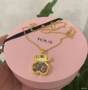 Кулон с цепочкой Tous Тоус серебро vermeil