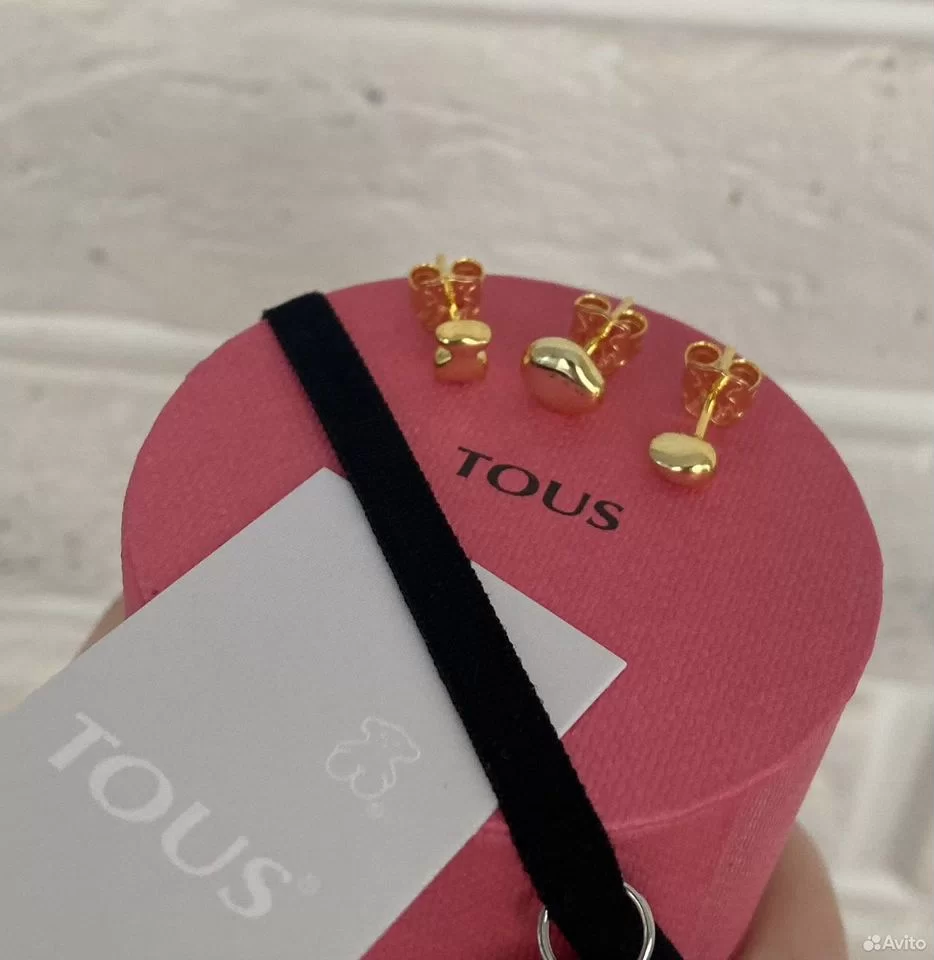 Серьги сет Tous Тоус жёлтый vermeil