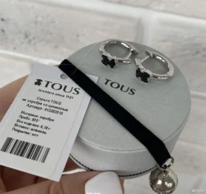 Серьги Tous Тоус Gen серебро шпинель