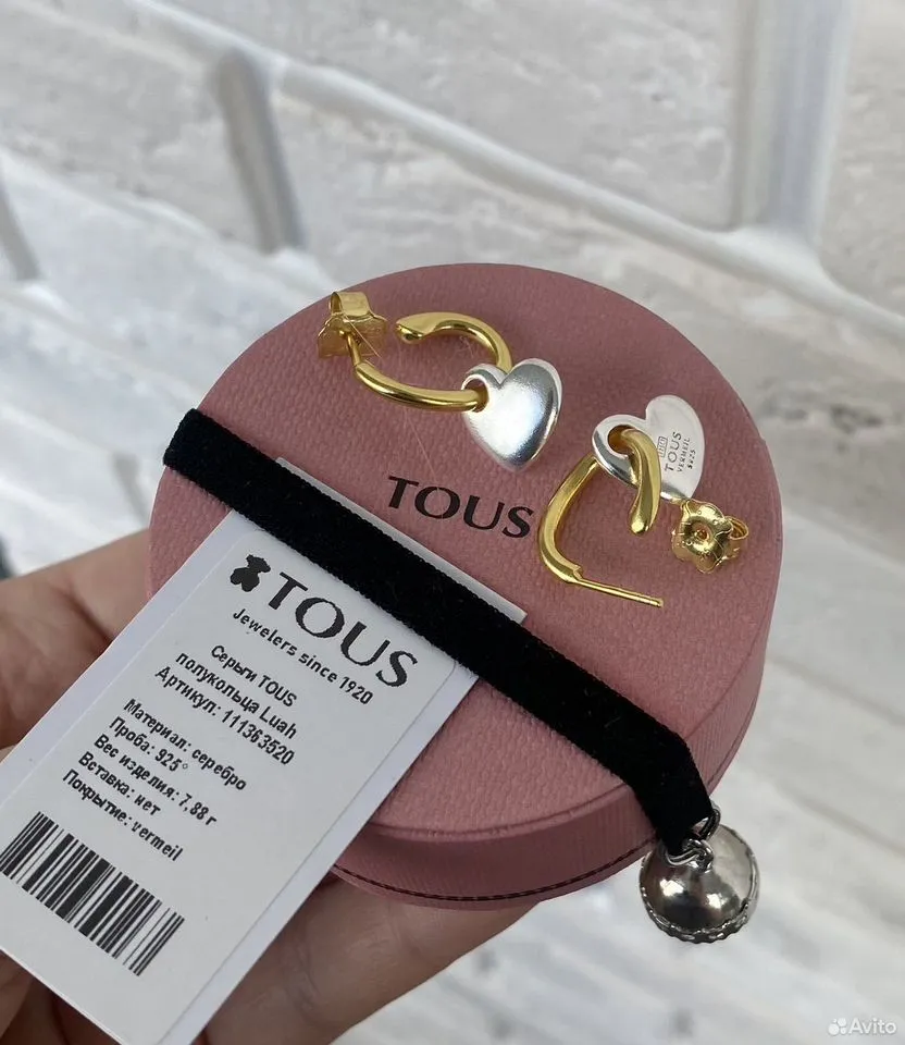 Серьги Tous Тоус Luah серебро vermeil — изображение 4