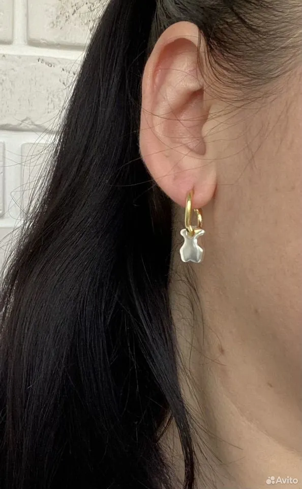 Серьги Tous Тоус Luah серебро vermeil — изображение 3