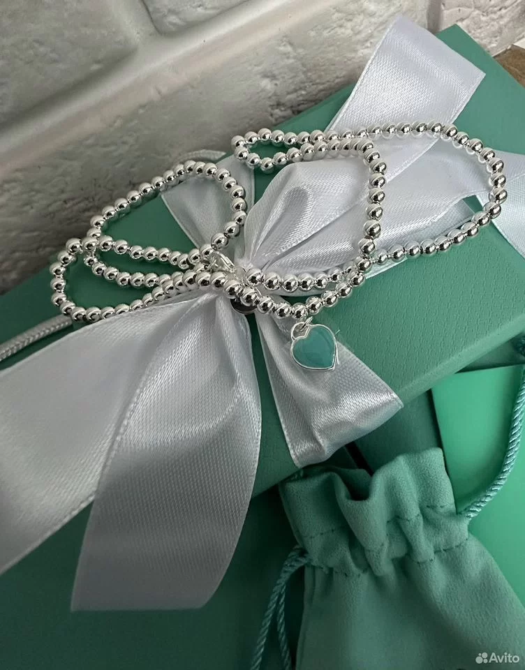 Колье Tiffany Тиффани серебро бирюзовая эмаль — изображение 3