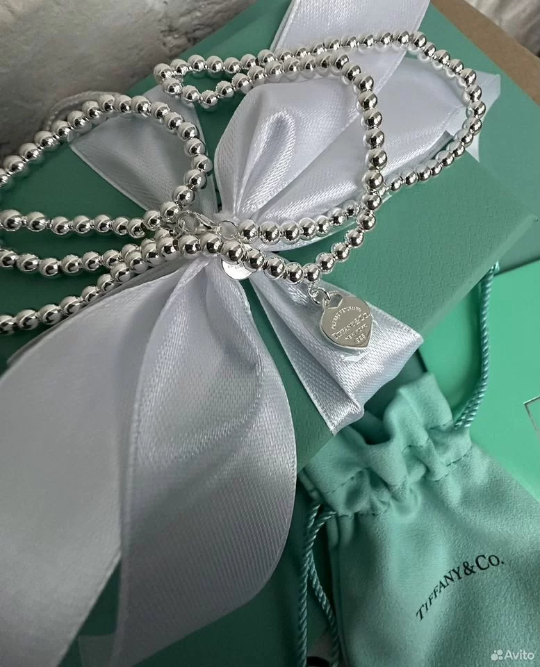 Колье Tiffany Тиффани серебро бирюзовая эмаль — изображение 4