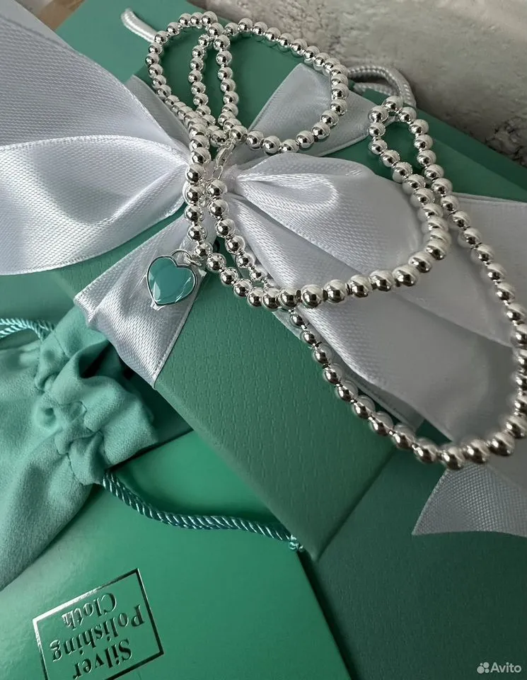 Колье Tiffany Тиффани серебро бирюзовая эмаль — изображение 6