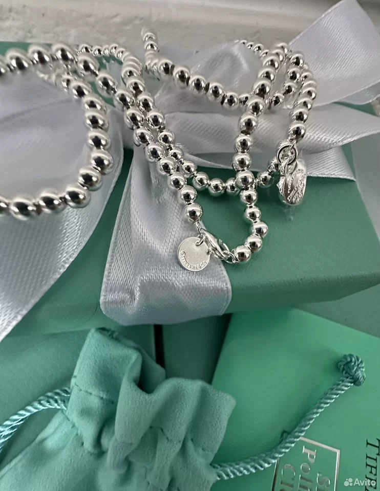 Колье Tiffany Тиффани серебро бирюзовая эмаль — изображение 7