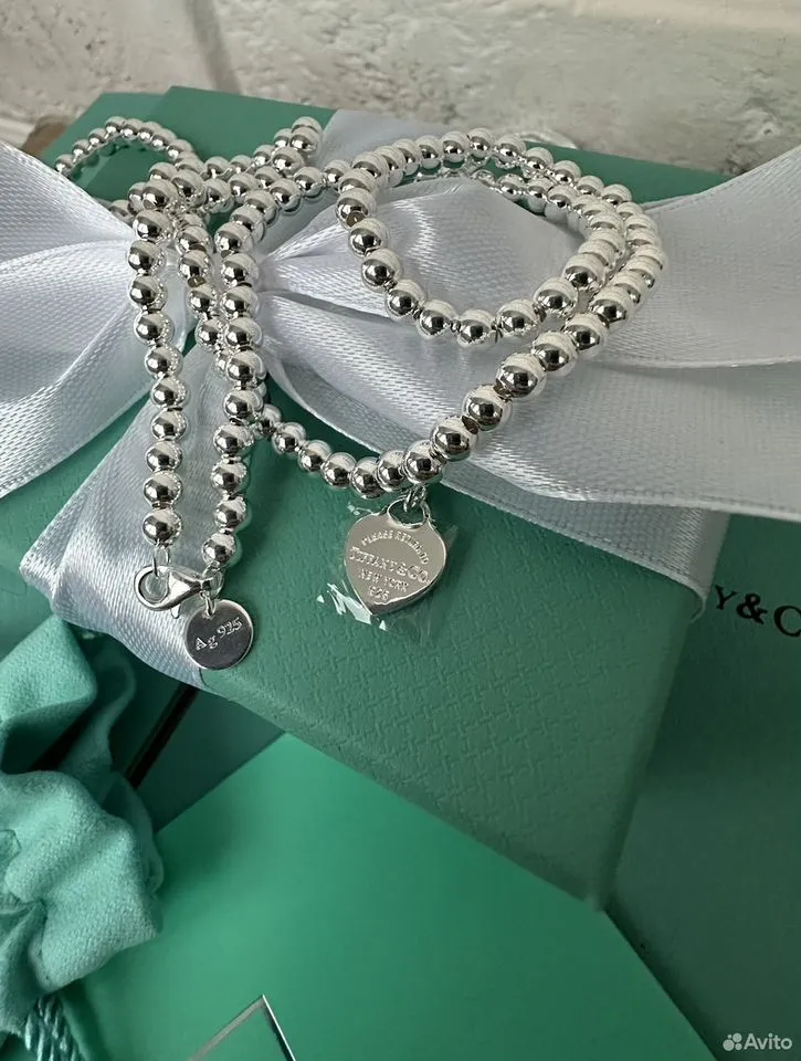 Колье Tiffany Тиффани серебро бирюзовая эмаль — изображение 8