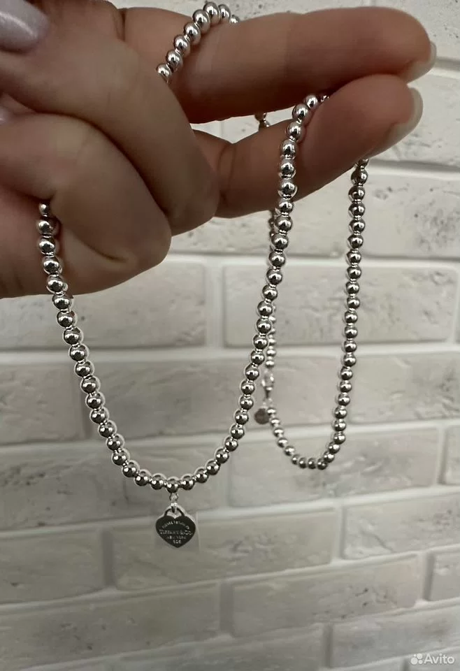 Колье Tiffany Тиффани серебро бирюзовая эмаль — изображение 10